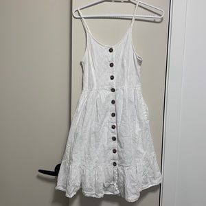 Japna White Cotton Dress
